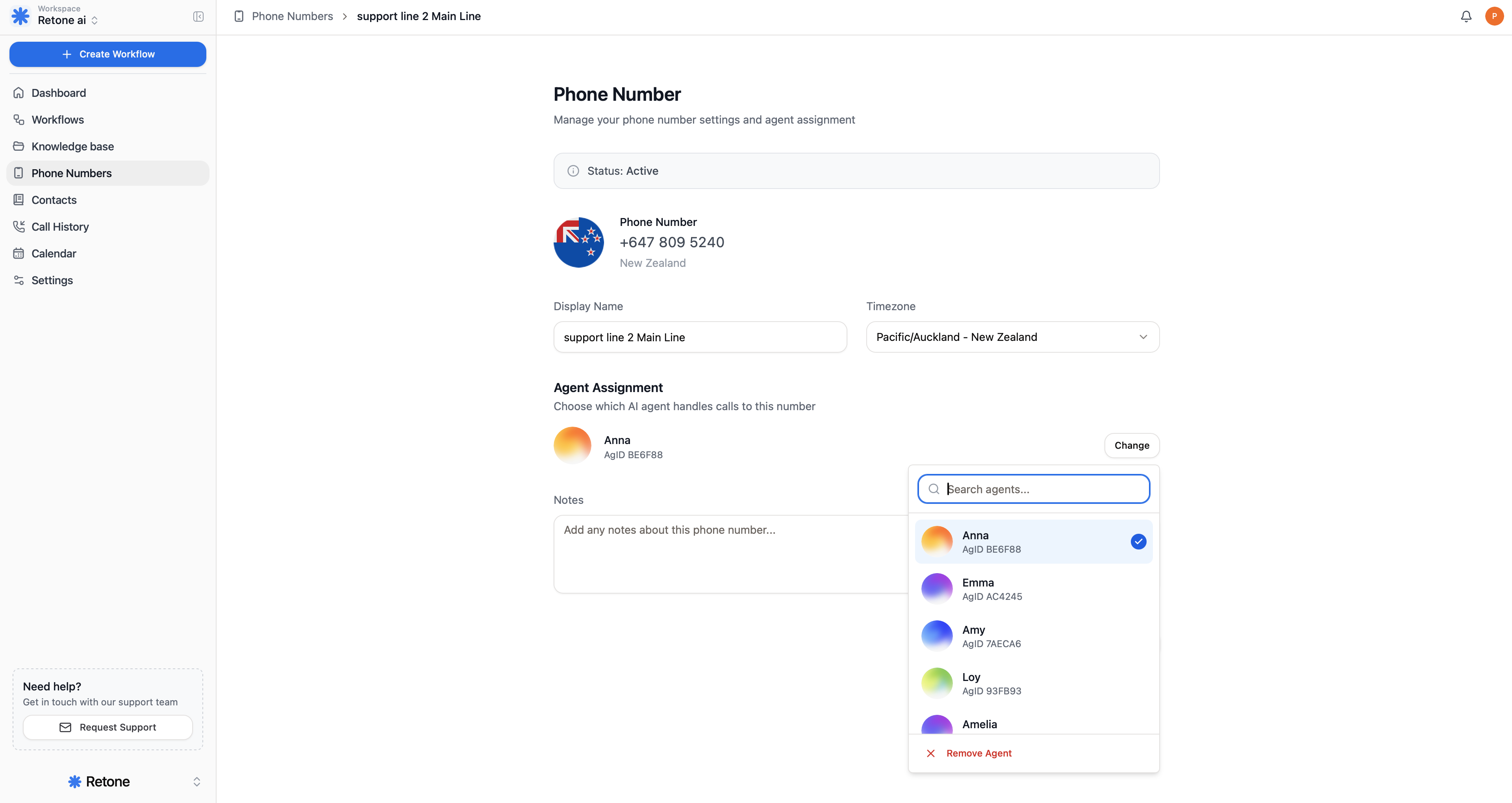 Connect a phone number in seconds